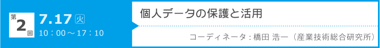 第2回「個人データの保護と活用」開催日：2012年7月17日（火）10:00-17:10