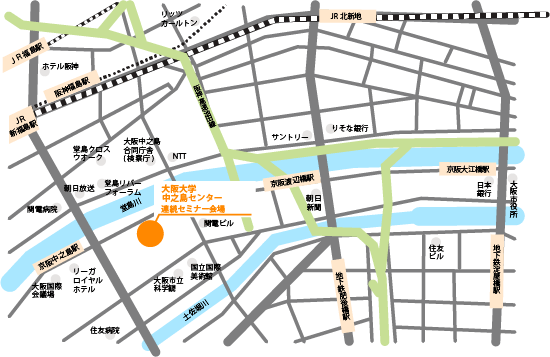 大阪大学中之島センター地図