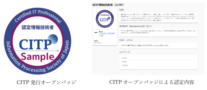 オープンバッジサンプル、認定内容