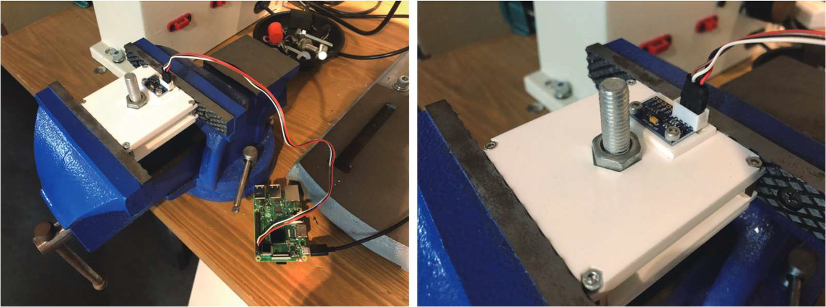 データの取得環境．作業台を模した環境を再現した　Data acquisition environment. It is a reproduction of the environment of a workbench.