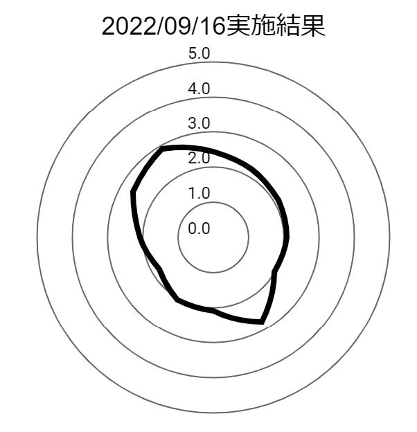 図7　分科会第11回会合のアジャイルホイール結果（全メンバーの合計点を図化した）