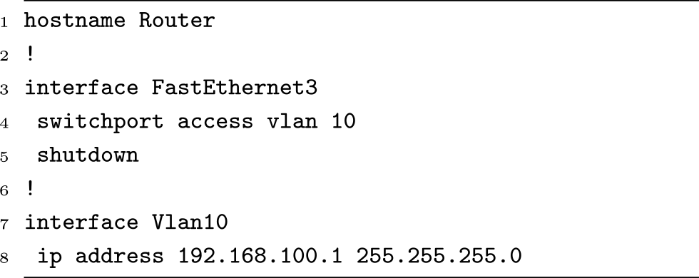 show running-config（一部）●List 1: show running-config (partial)