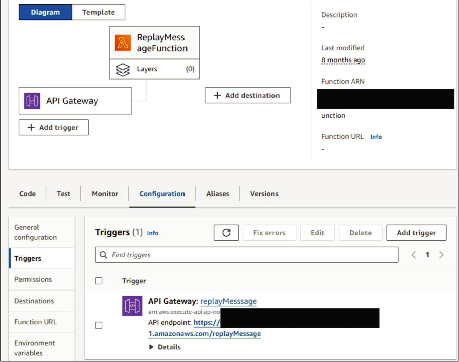 Creating an API gateway endpoint.