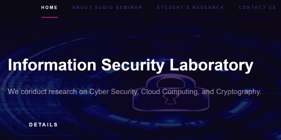 Top page of laboratory website.