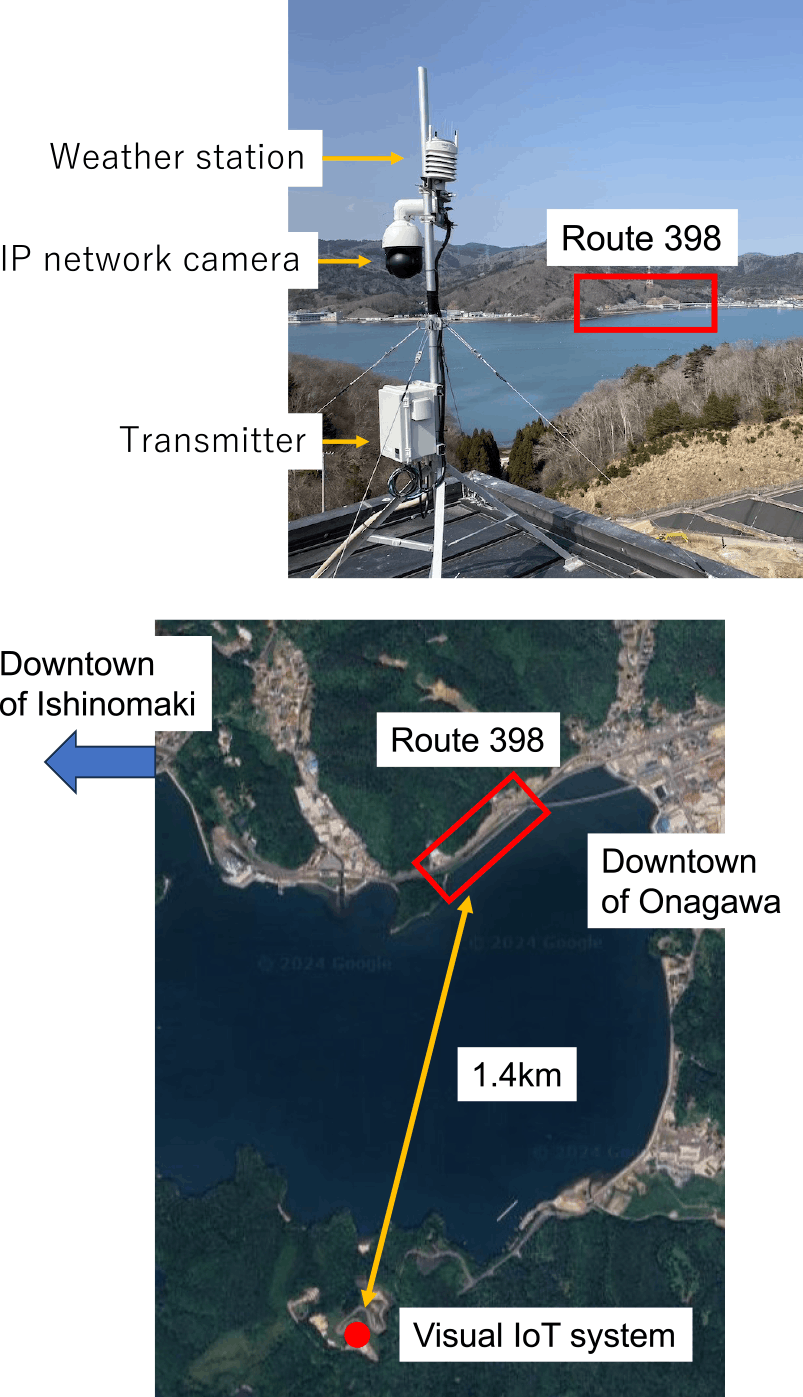 Visual IoT system and route 398 target area.
