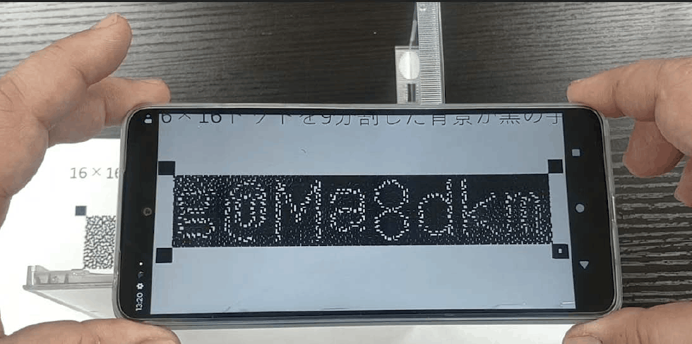 スマホM＋台での復元　Recovery process in case of smartphone manual + stand.